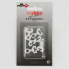 6er Pack T-Feststeller Kunststoff weiß