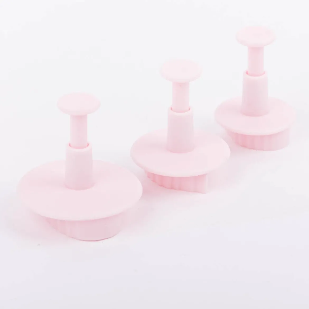 3er Set Ausstecher mit Zen Blattmuster 42mm 33mm 23mm lang von Zenker
