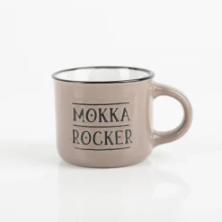 Espresso Tasse MOKKA ROCKER Vintage Keramik 95ml grau von Grafik Werkstatt