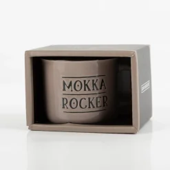 Espresso Tasse MOKKA ROCKER Vintage Keramik 95ml grau von Grafik Werkstatt