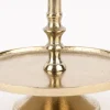 Etagere rund Metall Strukturoberfläche 2stufig Aluminium goldfarbig 19x31cm