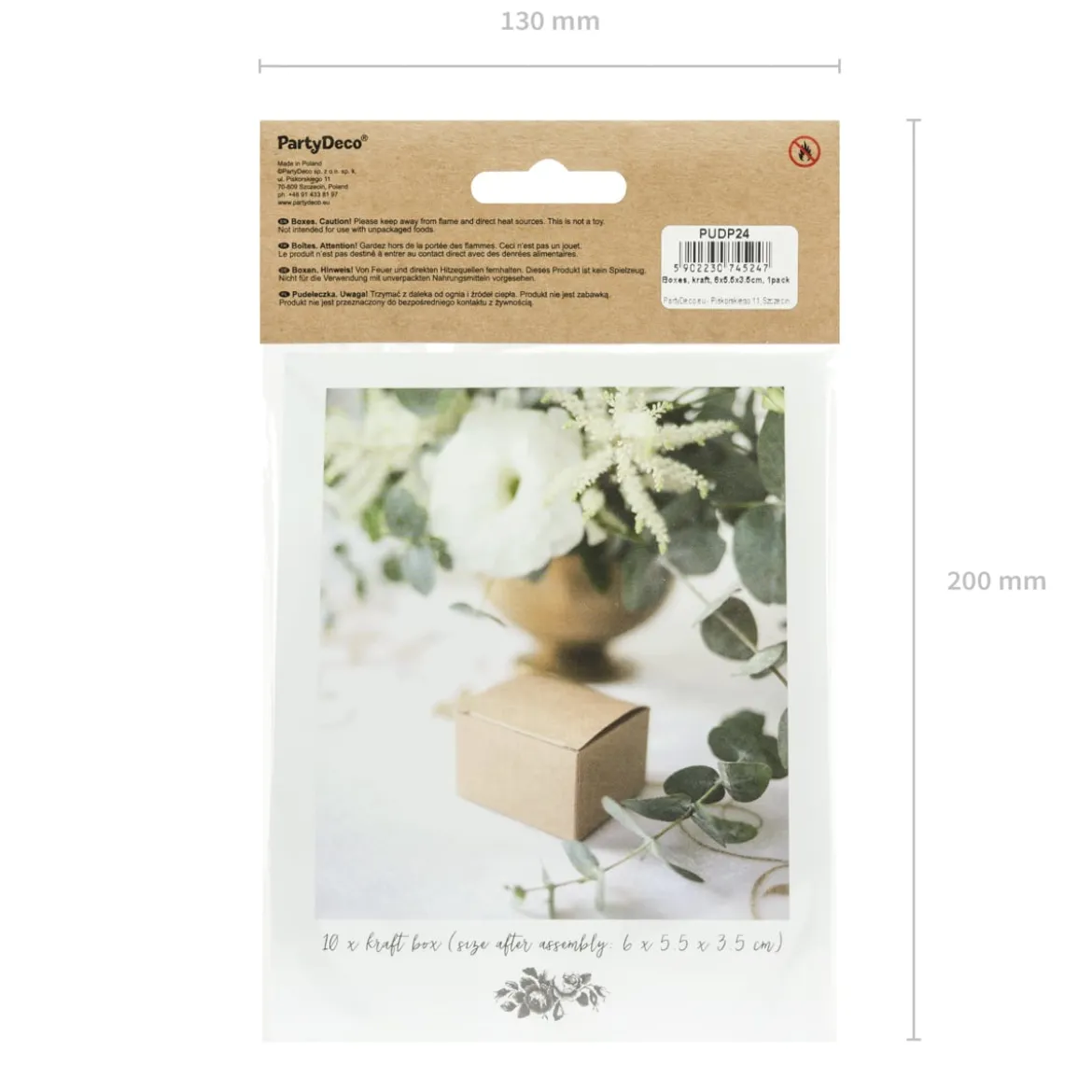 Faltschachteln Boxen Kraftpapier Karton 10 Stk 6x5,5x3,5cm