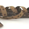 Farbenmix Webband Punkte hellbraun dunkelbraun Breite: 1,2cm