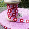 Farbenmix Webband Stardotzz rosa Breite: 1,2cm
