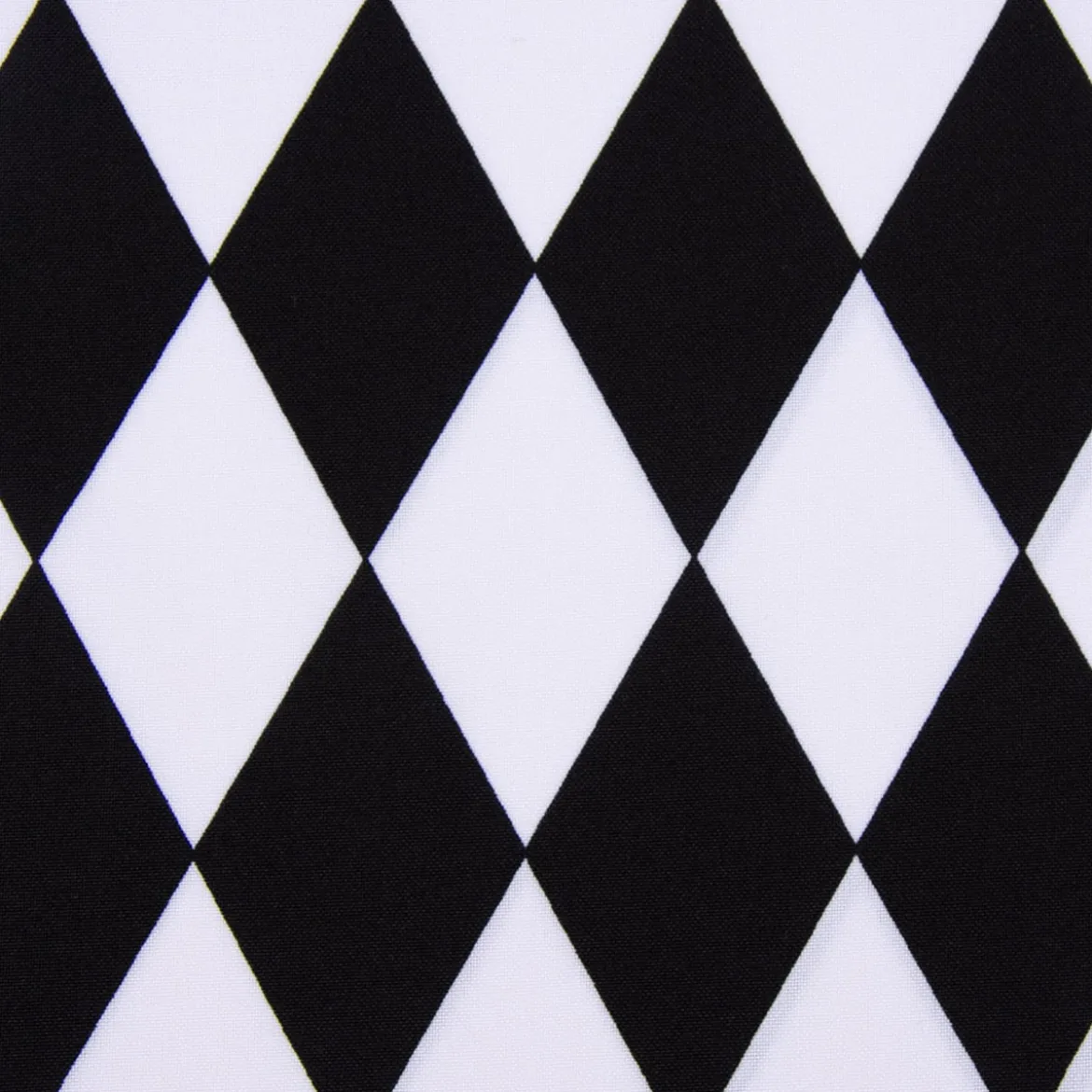 Faschingsstoff Polyester Raute weiß schwarz 1,5m Breite