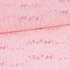 Faschingsstoff Stretch Tüll weich Glitzer einfarbig rosa 1,5m Breite
