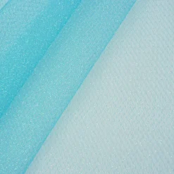 Faschingsstoff Tüll Glitzertüll türkis Glitzer 1,5m Breite