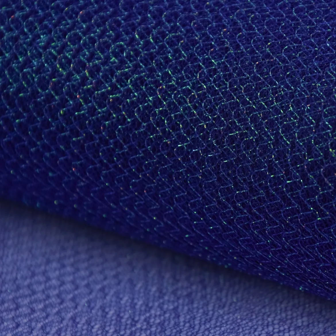 Faschingsstoff Tüll Glitzertüll blau Glitzer 1,5m Breite