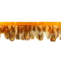 Federborte Band Federn orange 5cm Breite