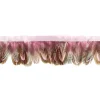 Federborte Band Federn rosa 5cm Breite