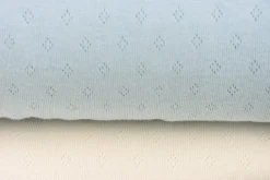 Feinstrick Baumwoll-Jersey Pointoille Lochmuster einfarbig mint