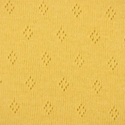 Feinstrick Jersey Baumwolle Pointoille Lochmuster einfarbig senfgelb 1,4m Breite