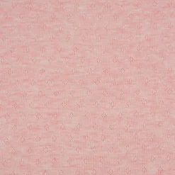 Feinstrick Jersey Baumwolle Pointoille Lochmuster rosa creme meliert 1,4m Breite