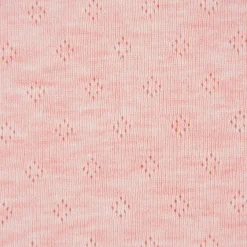 Feinstrick Jersey Baumwolle Pointoille Lochmuster rosa creme meliert 1,4m Breite