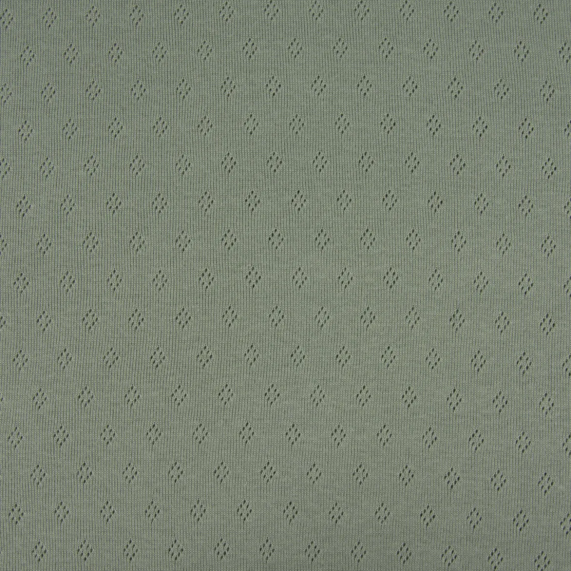 Feinstrick Jersey Baumwolle Pointoille Lochmuster einfarbig dunkel mint 1,4m Breite