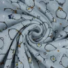 Feinstrick Jersey Baumwolle Pointoille Lochmuster Bär Hase Vogel blau bunt 1,4m Breite