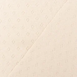 Feinstrick Jersey Baumwolle Pointoille Lochmuster einfarbig beige 1,4m Breite