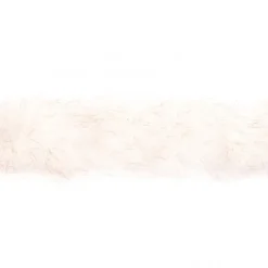 Fellband Band weiß mit braunen Spitzen Breite: 4cm
