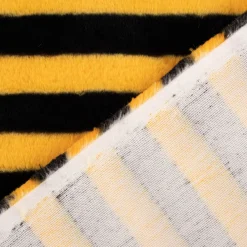 Fellimitat Kunstfell Bienenstoff kuschelweich Streifen gelb schwarz 1,5m Breite