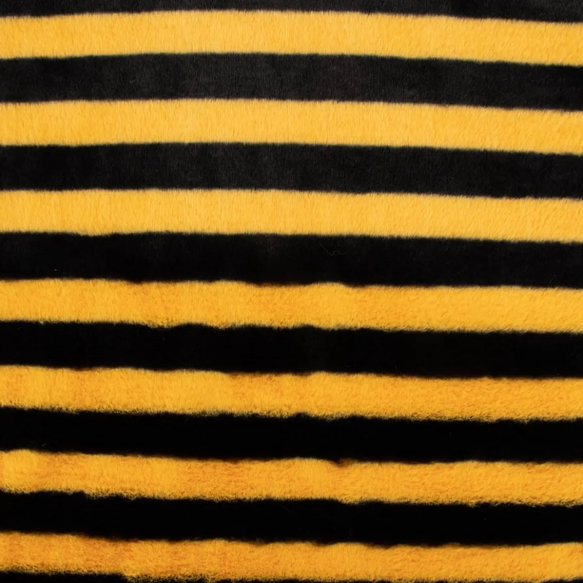 Fellimitat Kunstfell Bienenstoff kuschelweich Streifen gelb schwarz 1,5m Breite