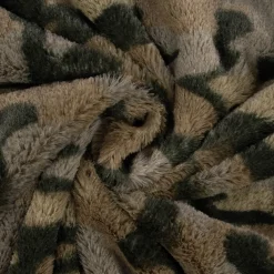 Fellimitat Kunstfell Camouflage oliv schlamm schwarz 1,45m Breite