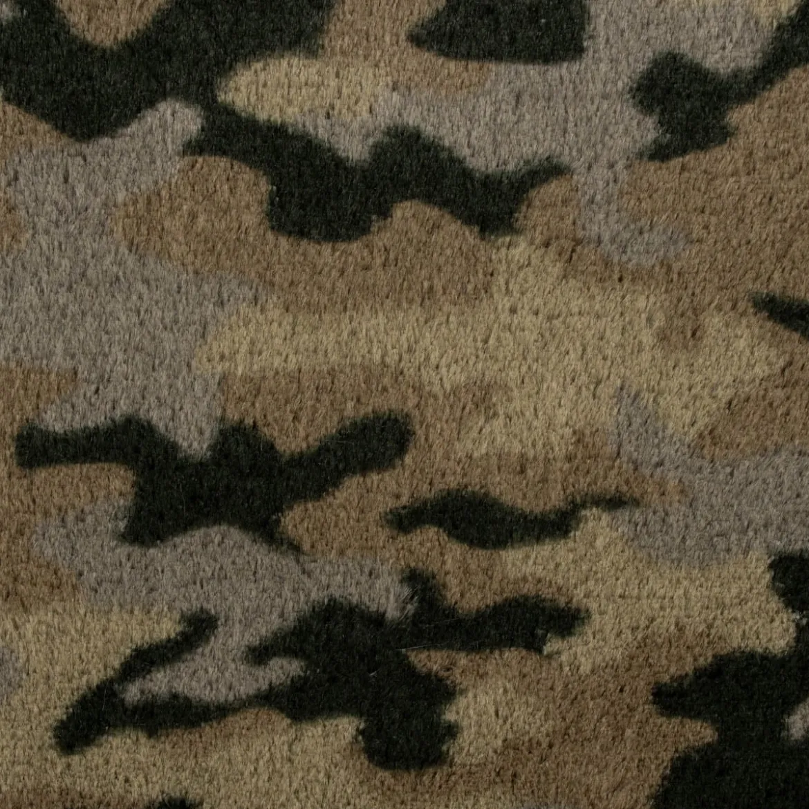 Fellimitat Kunstfell Camouflage oliv schlamm schwarz 1,45m Breite