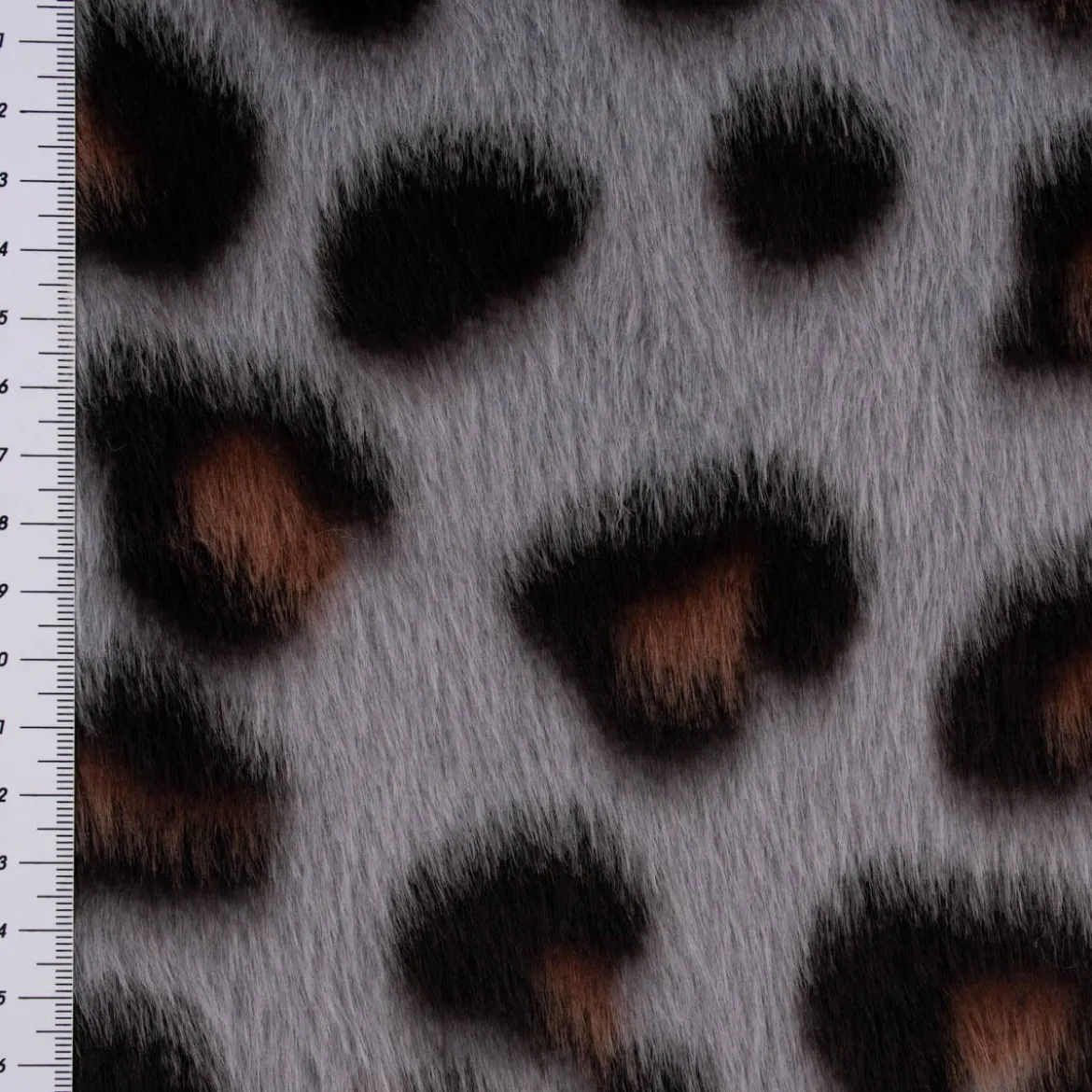 Fellimitat Kunstfell kuschelweich Leopard grau schwarz braun 1,5m Breite