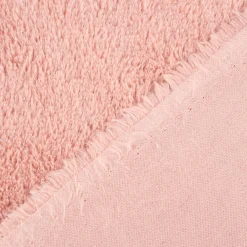 Fellimitat Kunstfell mit Lurex Glitzer rosa silberfarbig 1,5m Breite