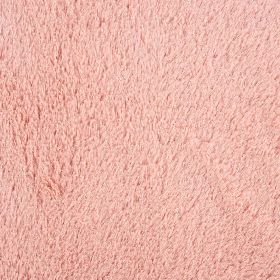 Fellimitat Kunstfell mit Lurex Glitzer rosa silberfarbig 1,5m Breite