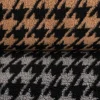 Fellimitat Kunstfell Teddyplüsch Hahnentritt grau schwarz 1,45m Breite