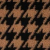 Fellimitat Kunstfell Teddyplüsch Hahnentritt camel schwarz 1,45m Breite
