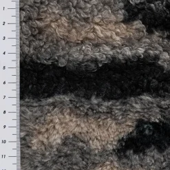 Fellimitat Kunstfell Teddyplüsch Animal Print Streifen beige braun dunkelblau 1,60m