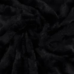 Fellimitat Kunstfell Wellen schwarz 1,5m Breite