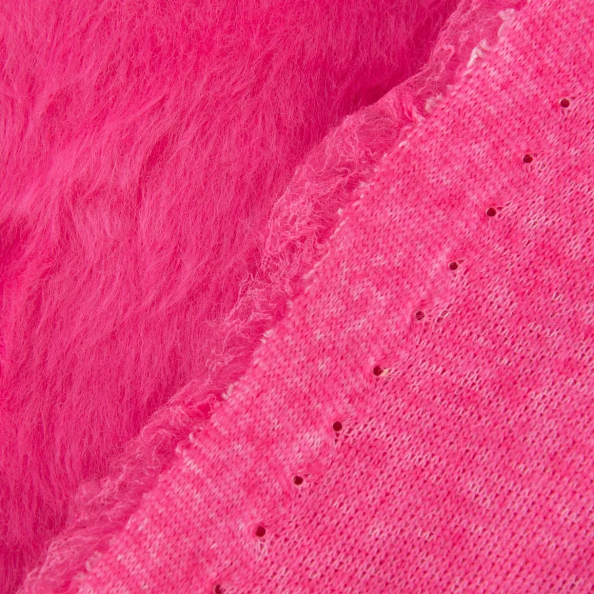 Fellimitat Pelzimitat Kunstfell Stoff pink Kurzhaar 1,5m Breite
