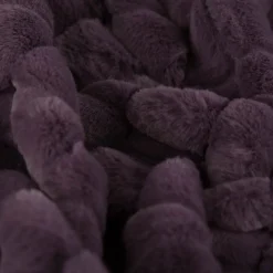 Fellimitat Plüschstoff Relief Karo lila 1,58m Breite