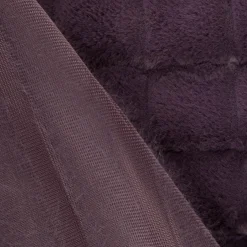 Fellimitat Plüschstoff Relief Karo lila 1,58m Breite