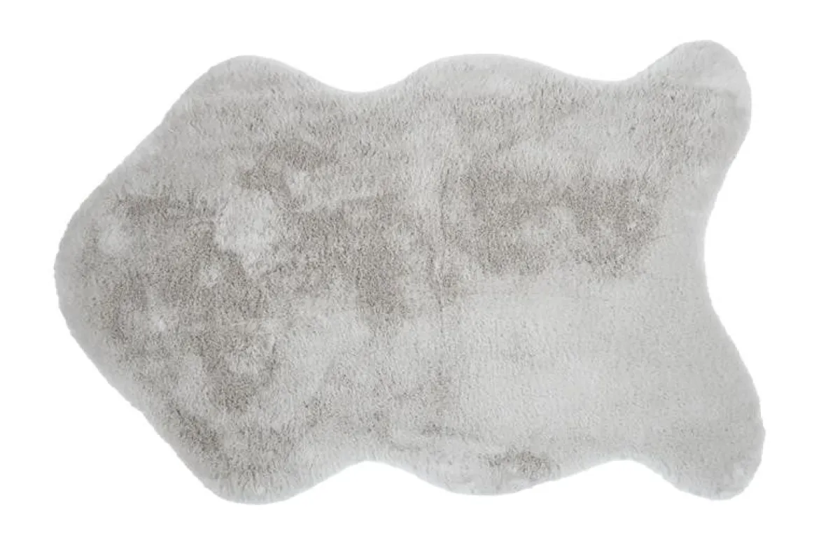 Fellteppich Kunstfell weich Fellform natur 60x90cm