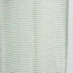 Fertiggardine Fertigvorhang Ösenschal mit Metallösen enge Streifen grün 145x245cm