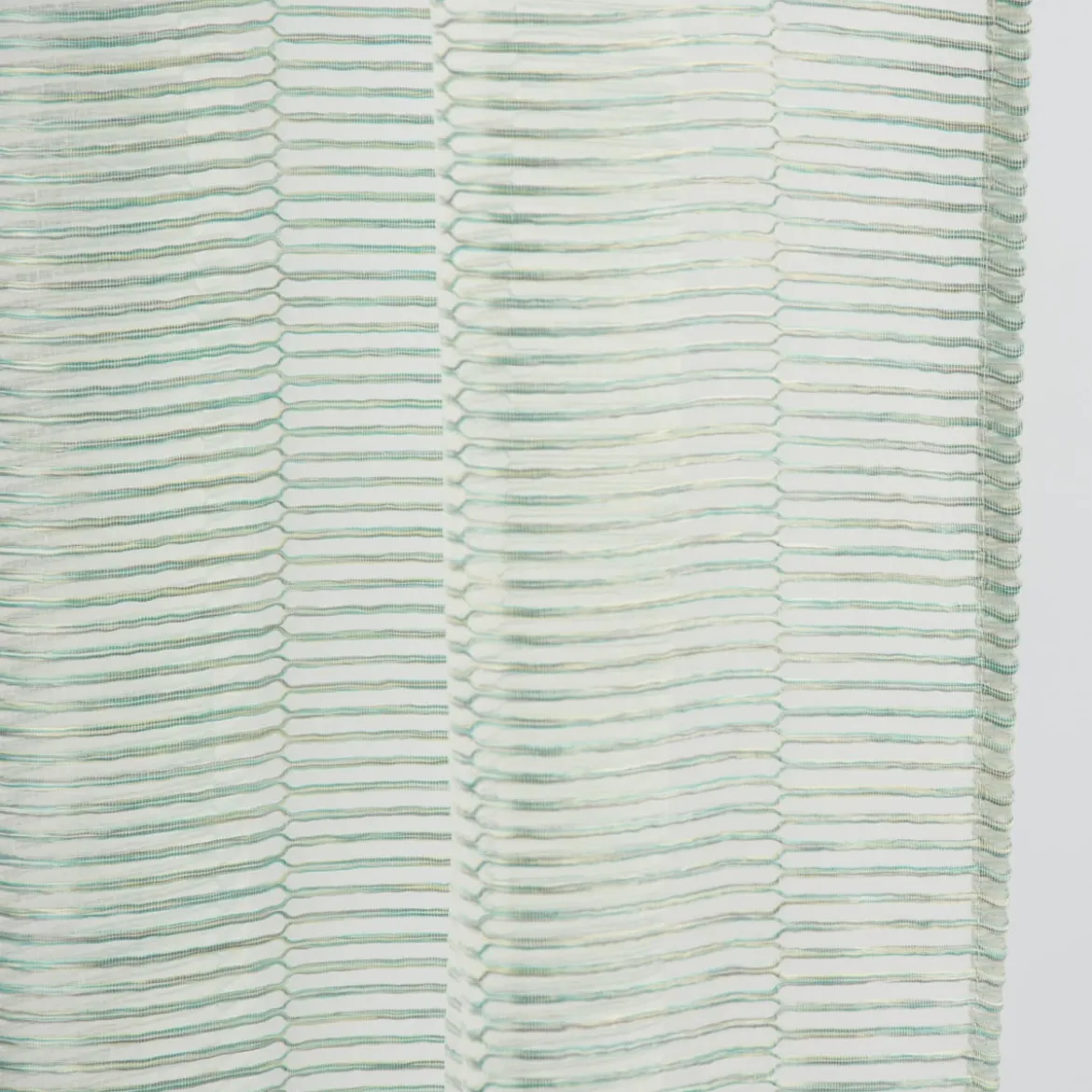 Fertiggardine Fertigvorhang Ösenschal mit Metallösen enge Streifen grün 145x245cm