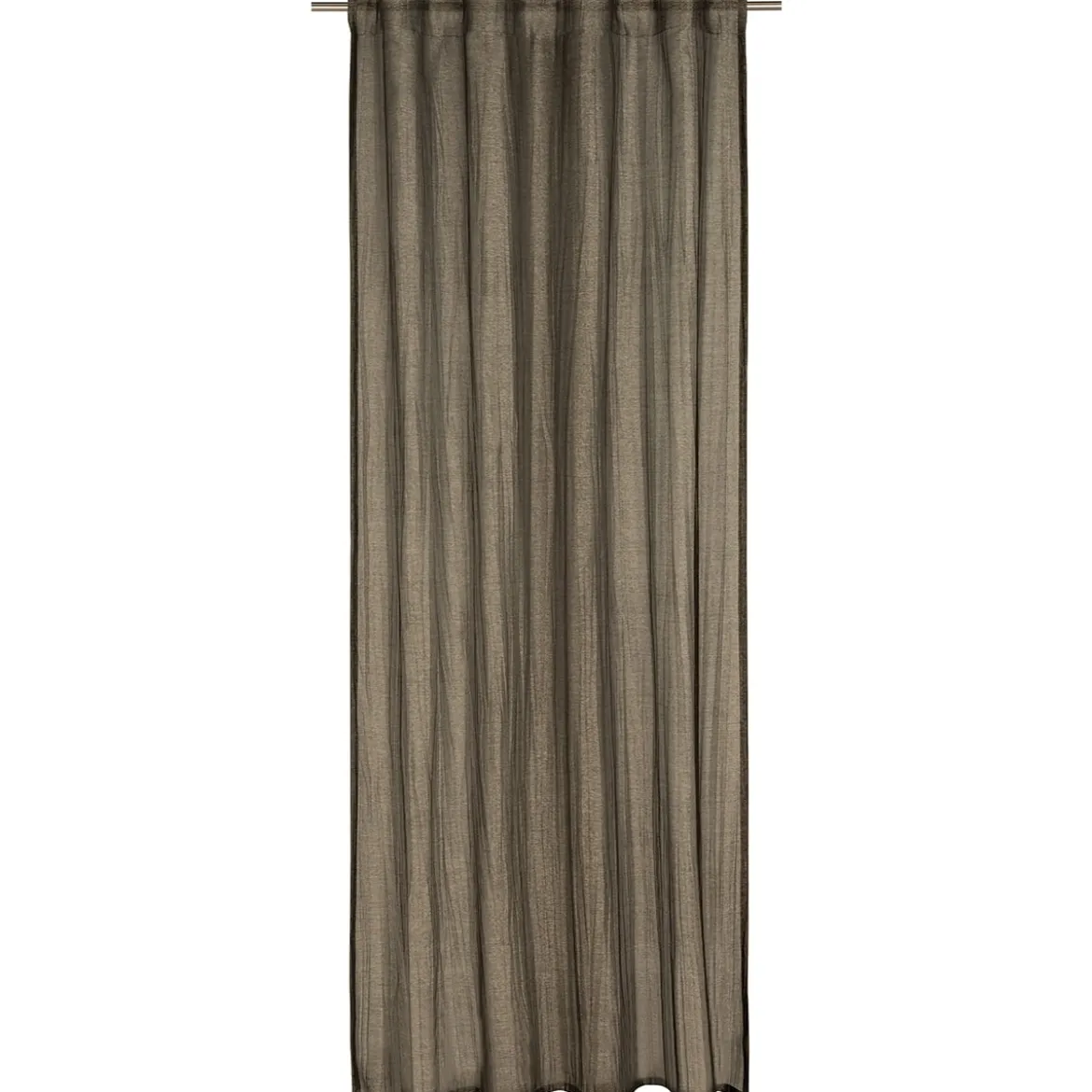 Fertiggardine mit verdeckten Schlaufen Crashoptik meliert anthrazit beige 140x255cm