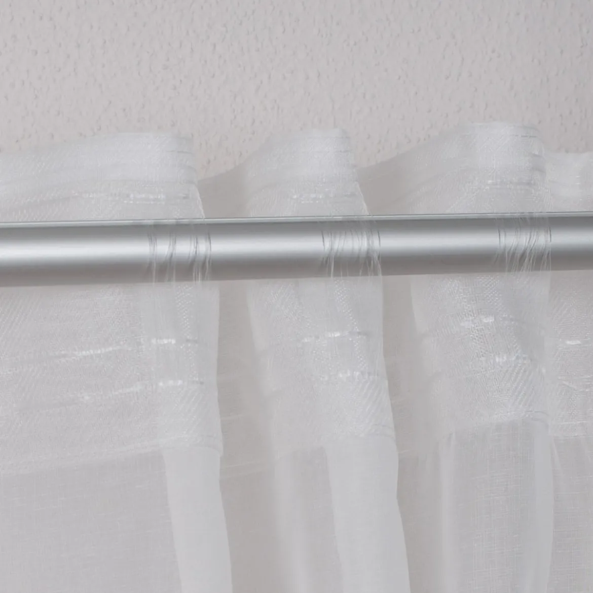 Fertiggardine Schal mit Schlaufenband Batistoptik creme 145x245cm