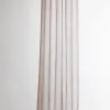 Fertiggardine Ösengardine einfarbig Voile Struktur braun 135x260cm