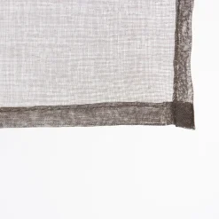 Fertiggardine Ösengardine einfarbig Voile Struktur braun 135x260cm