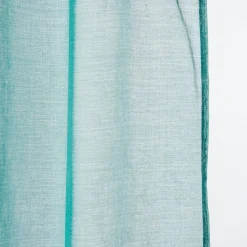 Fertiggardine Ösengardine einfarbig Voile Struktur türkis 135x260cm