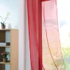 Fertiggardine Ösengardine einfarbig Voile Struktur rot 135x260cm