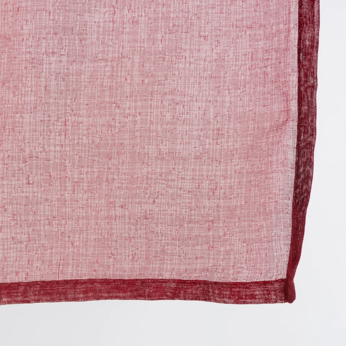 Fertiggardine Ösengardine einfarbig Voile Struktur rot 135x260cm