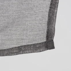 Fertiggardine Ösengardine einfarbig Voile Struktur anthrazit 135x260cm