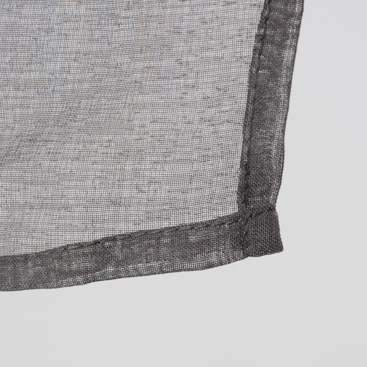 Fertiggardine Ösengardine einfarbig Voile Struktur anthrazit 135x260cm