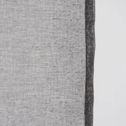 Fertiggardine Ösengardine einfarbig Voile Struktur anthrazit 135x260cm