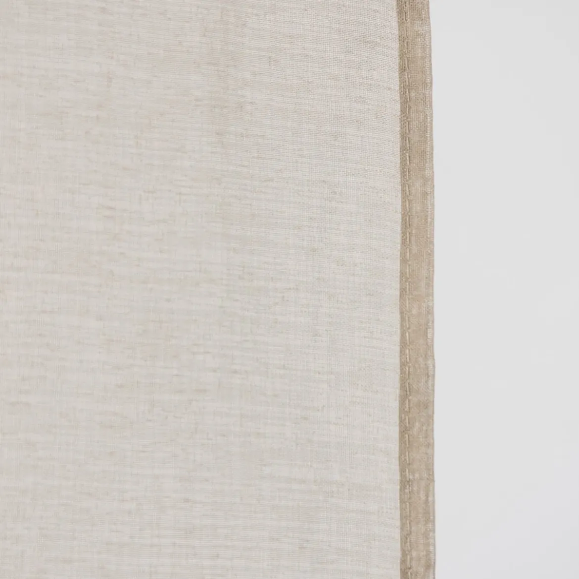 Fertiggardine Ösengardine einfarbig Voile Struktur taupe 135x260cm